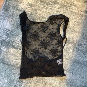 White Fox Boutique Black Lace Top